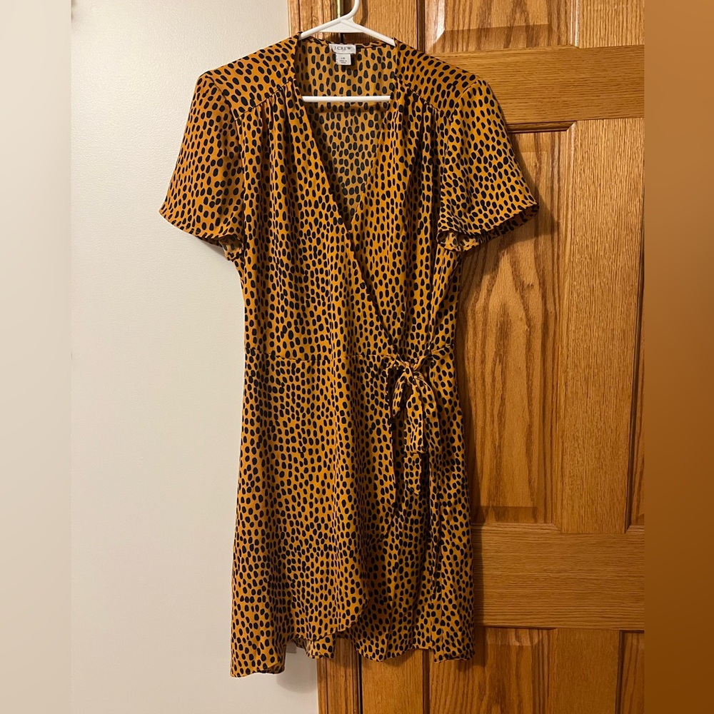 J. CREW Leopard Print Wrap Dress, size 10